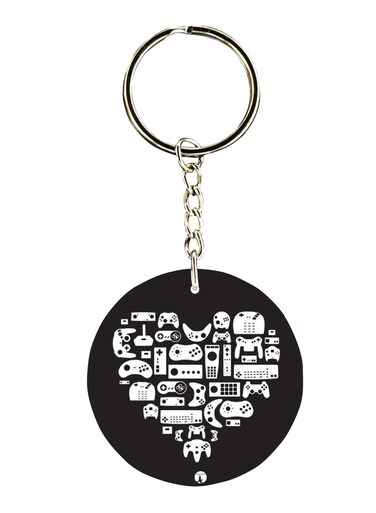 Double Sided Controllers Printed Keychain