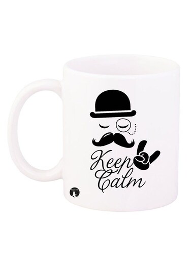 English Phrases Design Mug White/Black 12ounce