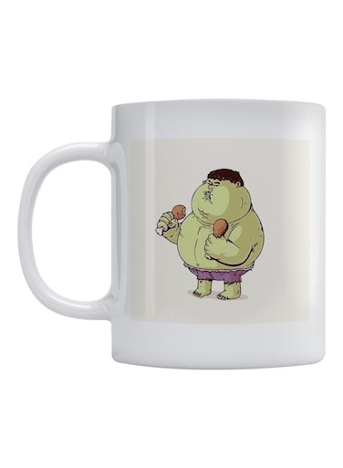 Hulk Printed Mug White/Green/Purple