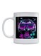 Tiger Neon Printed Mug White/Purple/Blue