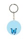 Butterfly Printed Double Sided Keychain