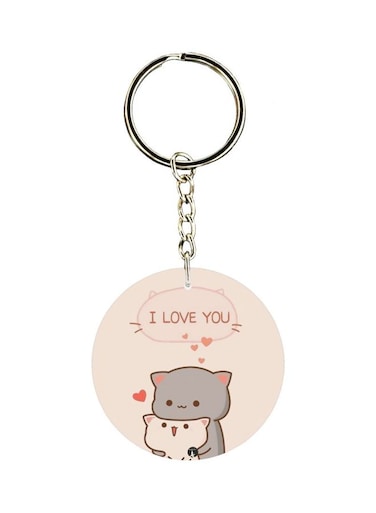 I Love You Printed Keychain