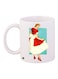 Lady Printed Coffee Mug White/Red/Cyan 11ounce