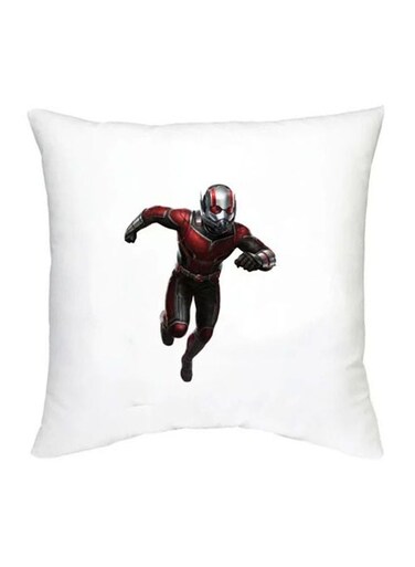 The Flash Printed Decorative Cushion White/Black/Red 16x16inch
