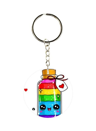 Bottle Printed Keychain
