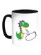 Dinosaur Printed Coffee Mug White/Black 11ounce