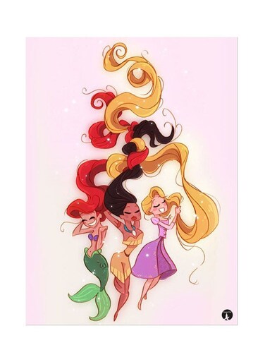 Metal Plate Of Disney Poster Multicolour