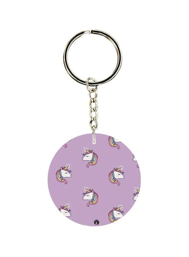 Unicorn Printed Single Sided Keychain
