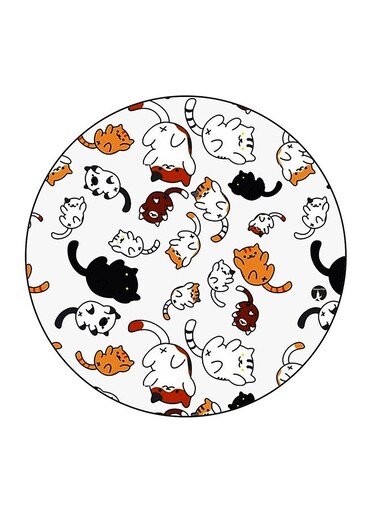 Multiple Kittens Printed Fridge Magnet Multicolour 5.5 x 5.5cm