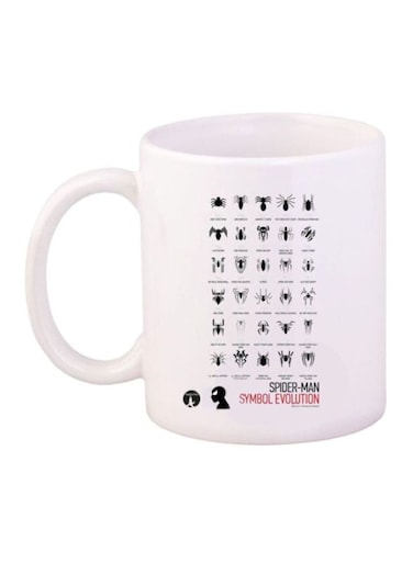 Spiderman Printed Coffee Mug White/Black