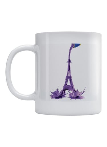 Evil Tower Printed Mug White/Purple/Blue