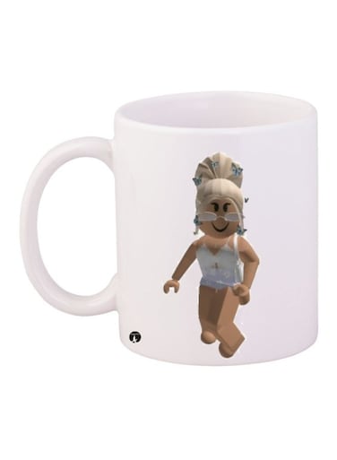 Printed Coffee Mug White/Brown/Beige