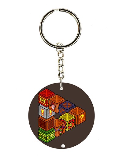 The Video Game Crash Double Side Printed Keychain