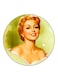 Vintage Art Printed Fridge Magnet Round Multicolour