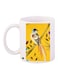 Bird Printed Coffee Mug White/Yellow/Green 11ounce