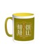 Rock And Roll Printed Coffee Mug Yellow/White 11ounce