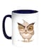 Owl Printed Coffee Mug White/Blue 11ounce