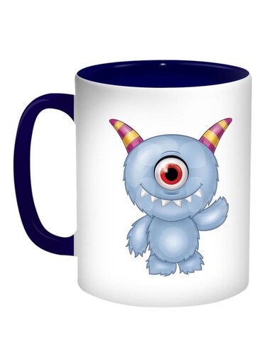 Cartoon Printed Coffee Mug Blue/White/Red