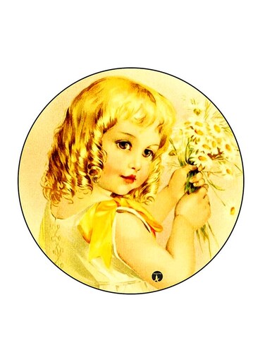 Girls Printed Fridge Magnet Yellow/Gold