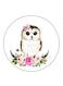 An Owl Printed Fridge Magnet Round Multicolour