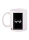 Glasses Printed Coffee Mug White/Black