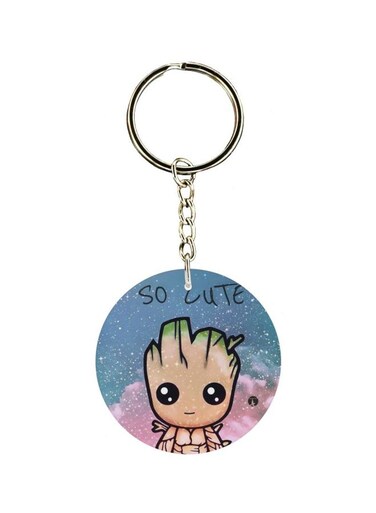 Groot Printed Double Sided Keychain