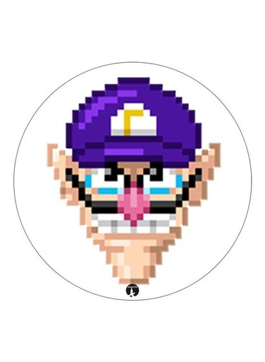 Mario Printed Fridge Magnet White/Purple/Beige 5.5cm