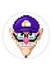 Mario Printed Fridge Magnet White/Purple/Beige 5.5cm