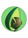Avocado Printed Fridge Magnet Green/Brown/Yellow