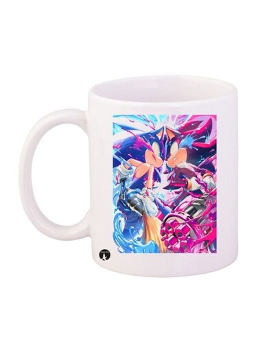 Sonic Printed Mug White/Pink/Blue Standard Size