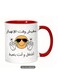 Ceramic Mug with Humorous Arabic "No Time for Sadness" Design coffee mug in Red colour