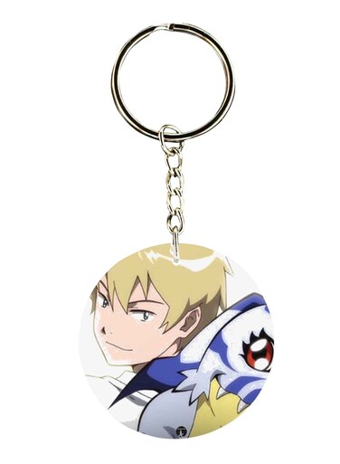 Double Sided Digimon Printed Keychain