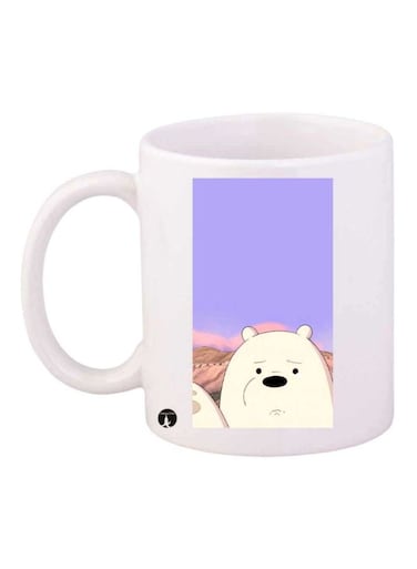 Bare Bear Printed Mug White/Purple/Pink Standard Size