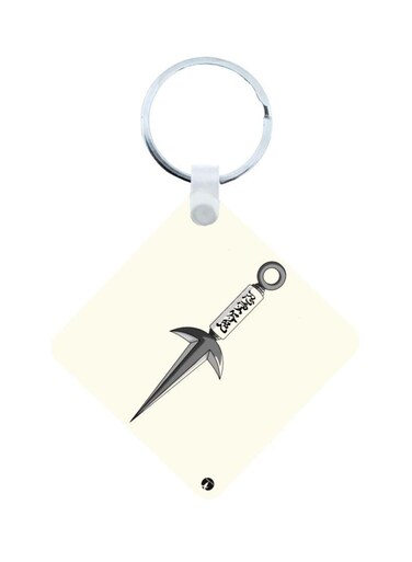 Anime Naruto Printed Keychain White/Black