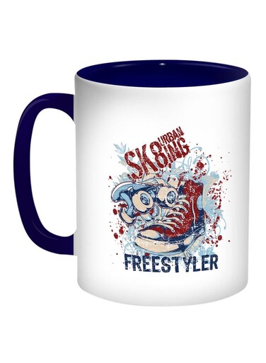 Sport Ski Shoe Printed Coffee Mug Blue/Red/White