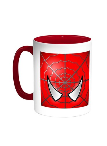 Spiderman Printed Coffee Mug Red White 11 ounce
