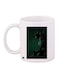 Cartoon Printed Coffee Mug White/Black/Green 11ounce