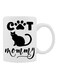 Cat Mommy Printed Coffee Mug White/Black 350ml