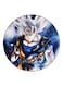 Goku Printed Fridge Magnet Blue/Silver/Brown 5.5cm