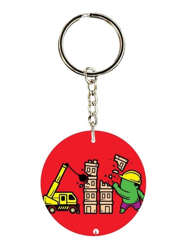 Double Sided The Hulk Printed Keychain