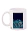 Night City Printed Ceramic Coffee Mug White/Black/Blue 11ounce