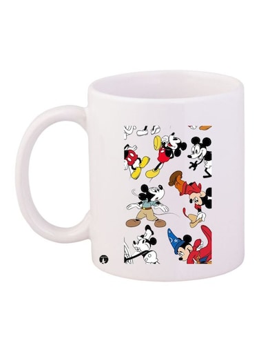Mickey Mouse Printed Coffee Mug White/Red/Black