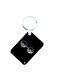 Glasses Printed Keychain Black/White