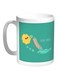 Friends Forever Printed Coffee Mug White/Green/Yellow 11ounce