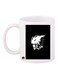 Durable Heat-Resistant Thick Wall Designed Ergonomic Handled Anime Naruto Printed Mug Black/White 11ounce