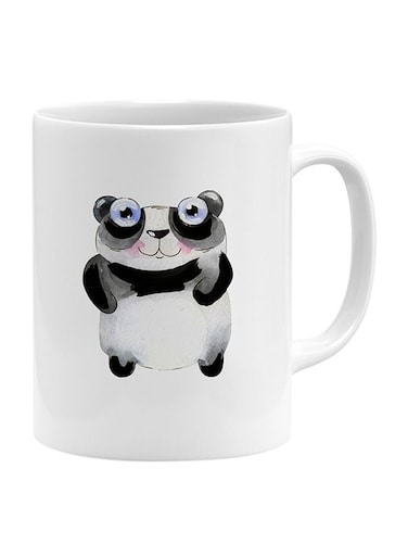 Animal Panda Printed Mug White/Black