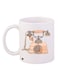 Telephone Printed Coffee Mug White/Beige/Grey 11ounce