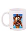 Cartoon Printed Coffee Mug White/Blue/Brown 11ounce