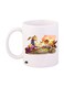 Cartoon Printed Mug White/Brown/Purple Standard Size