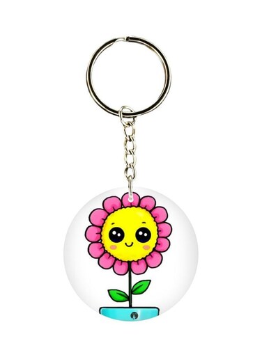 Flower Printed Keychain